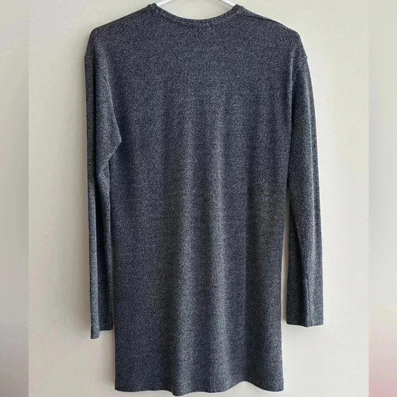 ZARA Grey and Silver Tunic Sweater, Long Sleeve Gothic Blouse, Size Medium - Picture 12 of 16